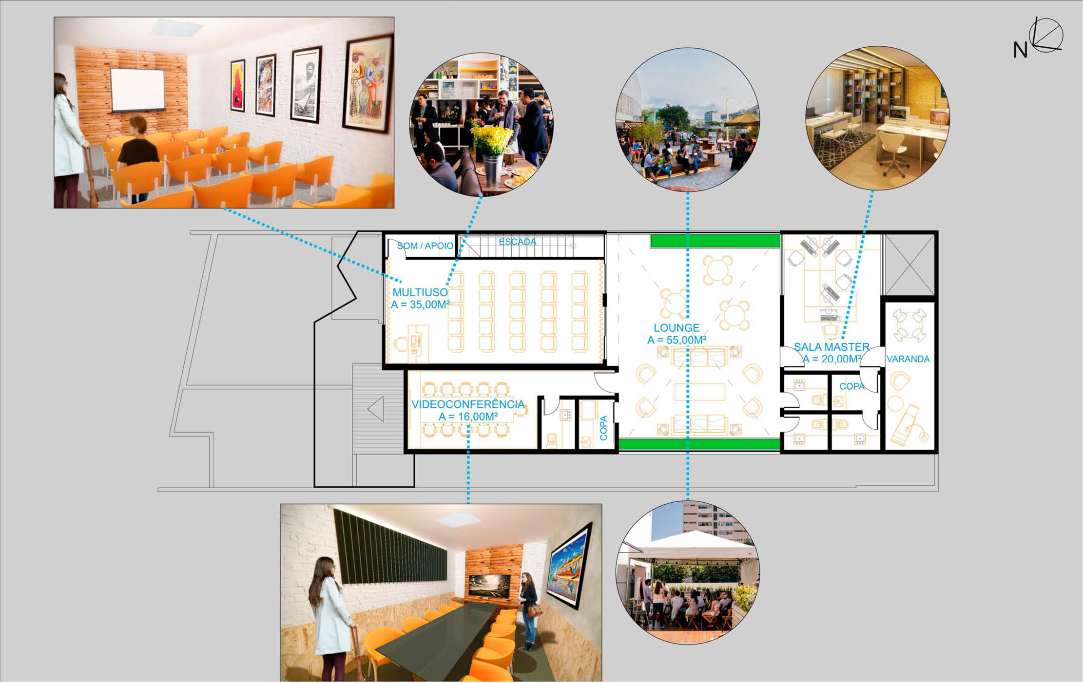 Projeto:  2º Pavimento - Transformação dos espaços de casa para Coworking